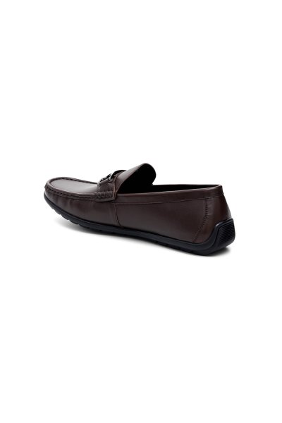 Nappa Leather Bit Moccasin - Brown