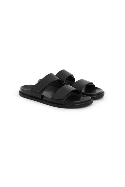 รองเท้าแตะ Essential Double Strap Sandals - Black