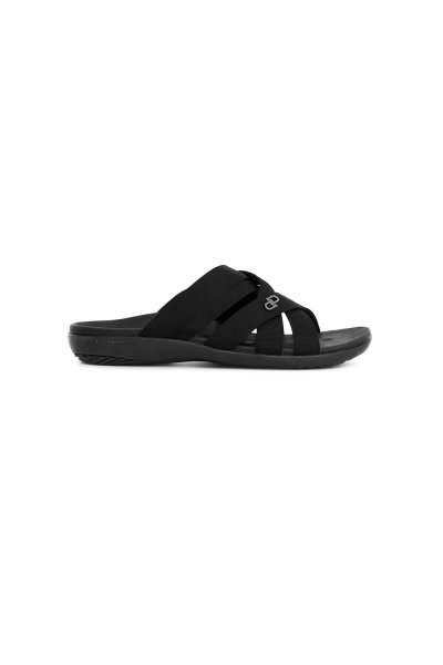 DP Iconic Multi Cross Strap Sandals - Black