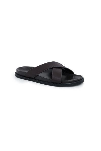 รองเท้าแตะ Essential Cross Strap Sandals - Brown