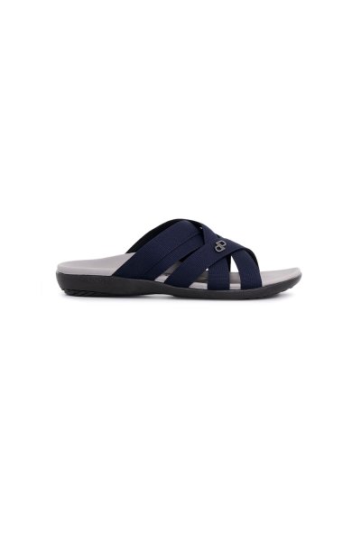DP Iconic Multi Cross Strap Sandals - Navy