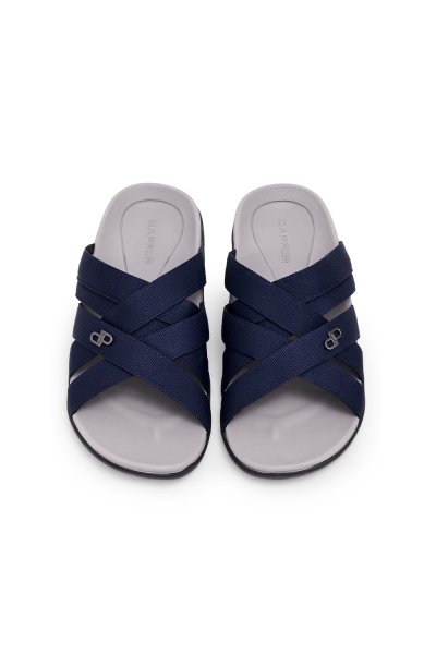 DP Iconic Multi Cross Strap Sandals - Navy