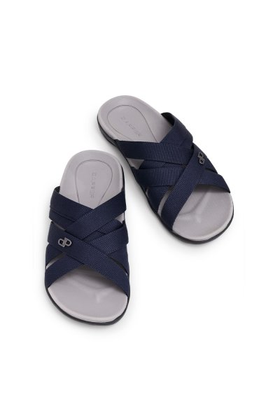 DP Iconic Multi Cross Strap Sandals - Navy