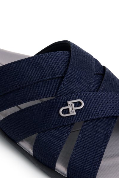 DP Iconic Multi Cross Strap Sandals - Navy