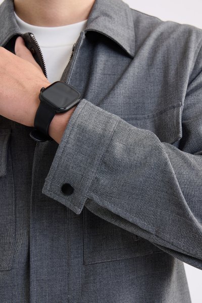 Checked Utility-Pocket Jacket