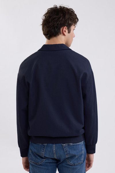 Multi-Pocket Utility Jacket - Navy