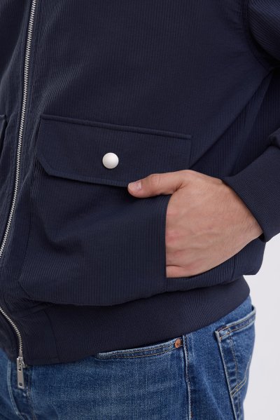 Multi-Pocket Utility Jacket - Navy