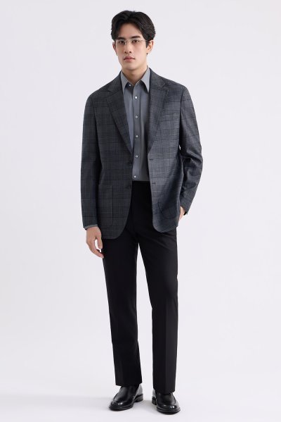 เบลเซอร์ผู้ชาย Checked Relaxed Tailored Fit Blazer