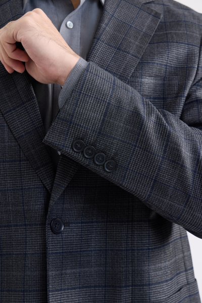 เบลเซอร์ผู้ชาย Checked Relaxed Tailored Fit Blazer