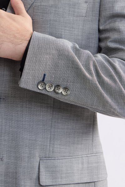 เบลเซอร์ผู้ชาย Sharkskin Regular Fit Blazer