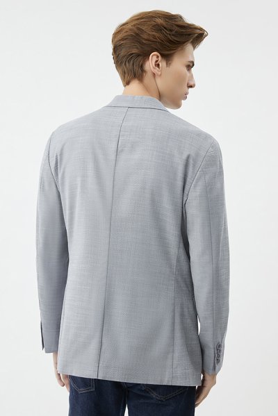 เสื้อเบลเซอร์ Micro Texture Stretch Blazer - Blue