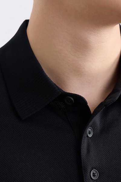 Comfort Stretch Polo Shirt - Black
