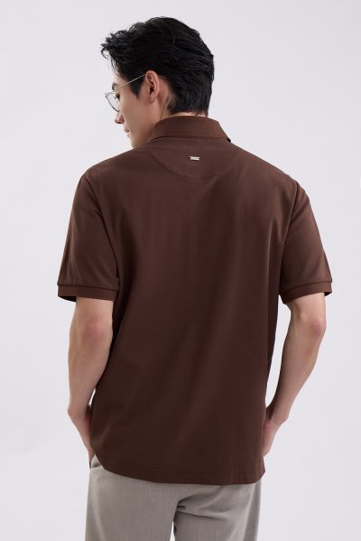 Sorona Pique Polo Shirt - Brown