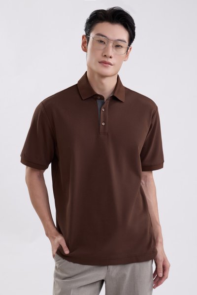 Sorona Pique Polo Shirt - Brown