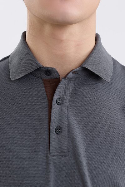 Sorona Pique Polo Shirt - Dark Grey