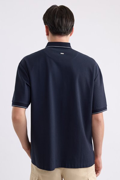 เสื้อโปโล Contrast Tipped Polo Shirt - Navy