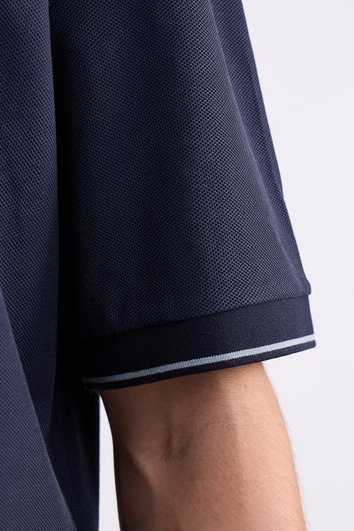 เสื้อโปโล Contrast Tipped Polo Shirt - Navy