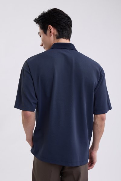 Zip-Up Polo Shirt