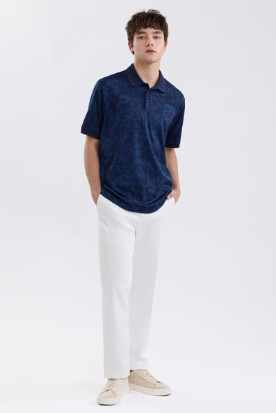 เสื้อโปโล Floral Jacquard Polo Shirt