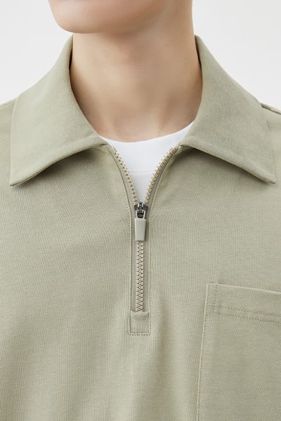 เสื้อสเวตเชิ้ต Half-Zip Polo Sweatshirt