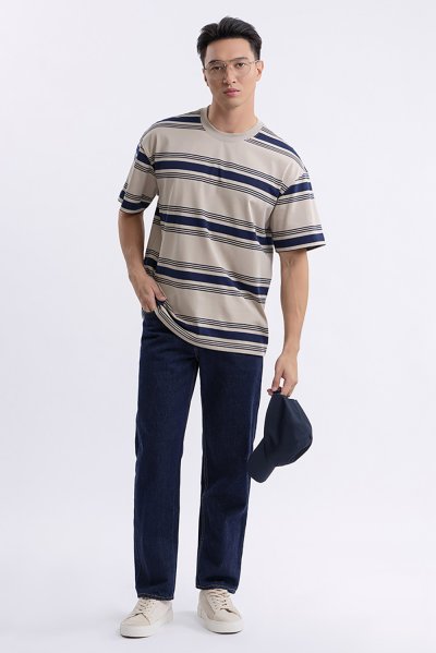 เสื้อยืด Loose Striped T-Shirt