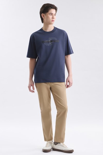 เสื้อยืด Overlay Logo Print T-Shirt - Navy