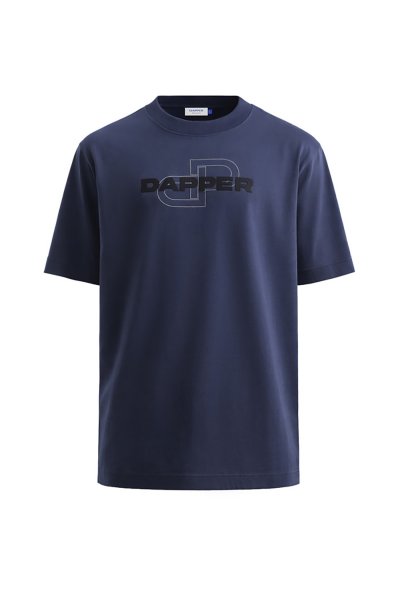 เสื้อยืด Overlay Logo Print T-Shirt - Navy