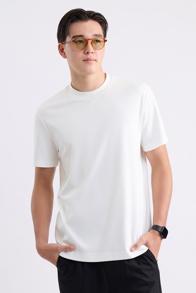 เสื้อยืด Cotton Blend T-Shirt - White
