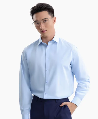 เสื้อเชิ้ตแขนยาว EASY CARE Regular Fit Shirt - Blue