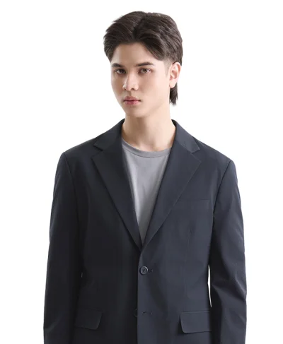เสื้อเบลเซอร์ Textured Seersucker Blazer - Navy