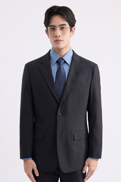 Textured Weave Regular-Fit Suit