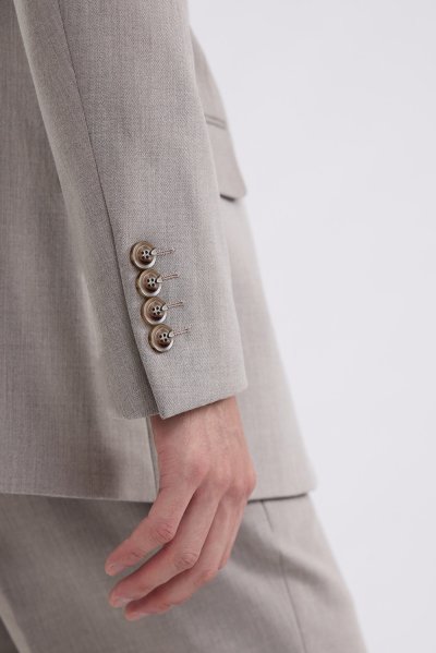 Premium Tailored Fit Suit - Light Grey