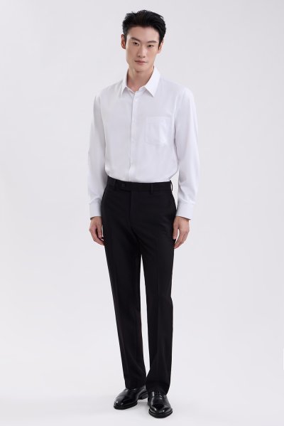 กางเกงขายาว TECHFLEX Regular-Fit Trousers - Black