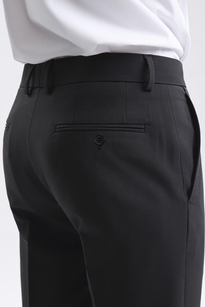 กางเกงขายาว TECHFLEX Regular-Fit Trousers - Black