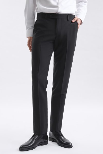 กางเกงขายาว TECHFLEX Regular-Fit Trousers - Black