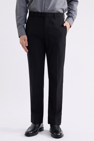 TECHFLEX Textured Regular-Fit Trousers