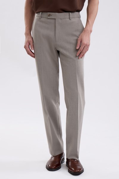 Premium Tailored Fit Trousers - Light Grey