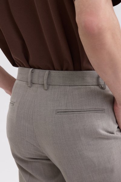 Premium Tailored Fit Trousers - Light Grey