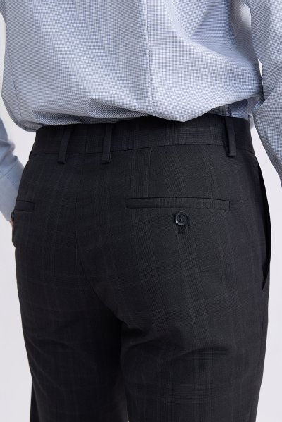 กางเกงขายาว TECHFLEX Checked Slim-Fit Trousers