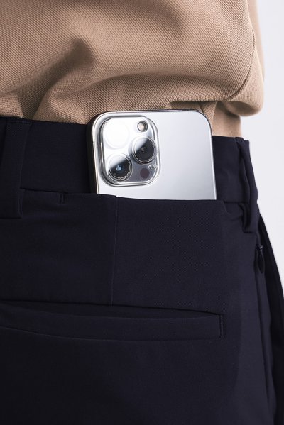กางเกงขายาว Smart Stretch Slim-Fit Trousers - Navy