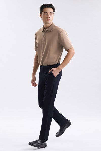 กางเกงขายาว Smart Stretch Slim-Fit Trousers - Navy