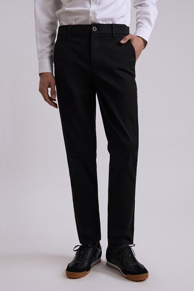 Comfort Stretch Chino Pants - Black