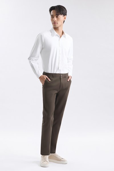 Smart Stretch Chino Pants - Olive Green
