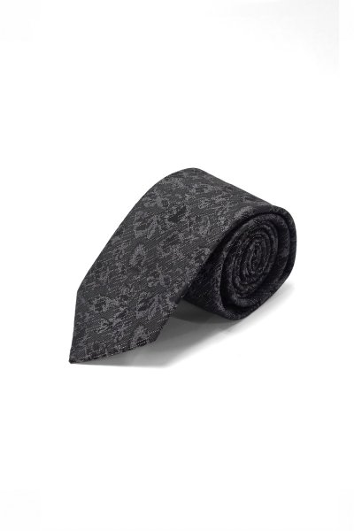 7.5 cm Shadow Bloom Tie - Grey