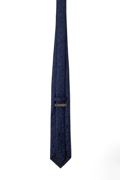 7.5 cm Shadow Bloom Tie - Navy