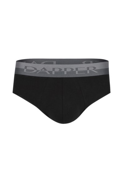 กางเกงชั้นในชาย Dapper Pima Cotton Briefs – Black (Pack 2 Pcs.)