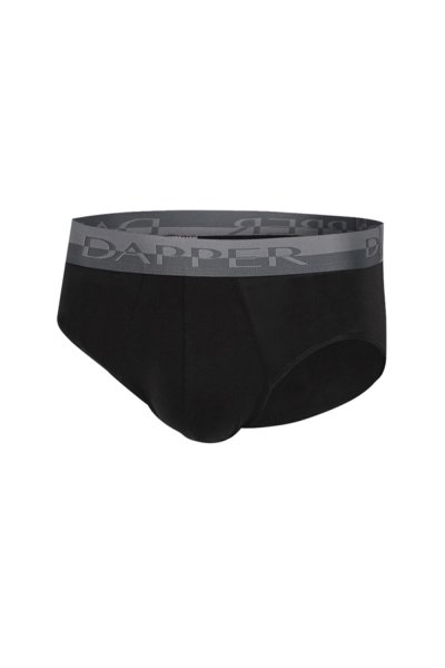 กางเกงชั้นในชาย Dapper Pima Cotton Briefs – Black (Pack 2 Pcs.)