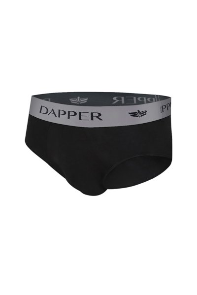Dapper Iconic Pima Cotton Briefs – Black (Pack 2 Pcs.)