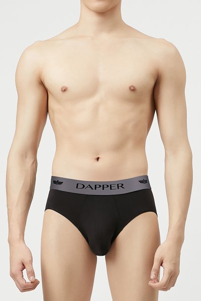 Dapper Iconic Pima Cotton Briefs – Black (Pack 2 Pcs.)