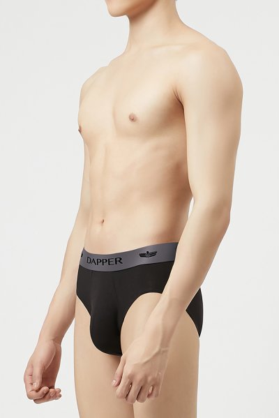 Dapper Iconic Pima Cotton Briefs – Black (Pack 2 Pcs.)